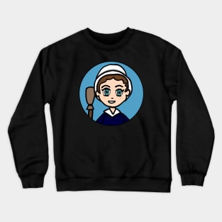 Chibi Molly Pitcher Patriot Portrait Crewneck Sweatshirt